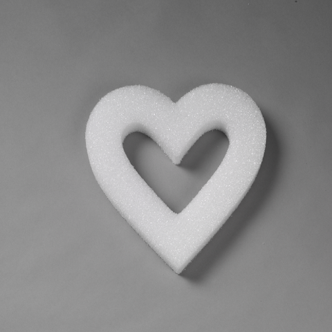 Heart - Open - 12" x 1.5" - CraftFōM - White