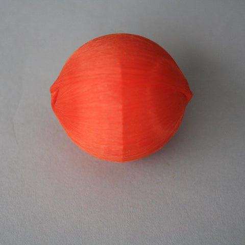 Ball Ornament - 4 inch - Satin Orange - 6pk