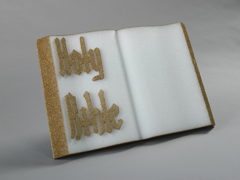 Bible - 18" x 12" x 1.5" Gold Styro Letters-Gold Edges - CraftFōM®