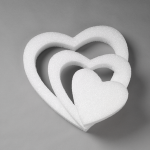 Heart - Nested  - 20", 15", 10" x 2" - CraftFōM - White