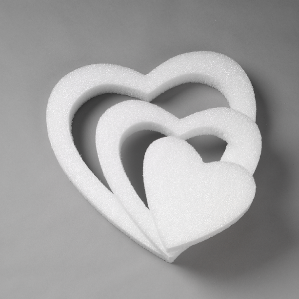 Heart - Nested - 24, 18, 15 x 2 - CraftFōM -White – The Craft Place USA