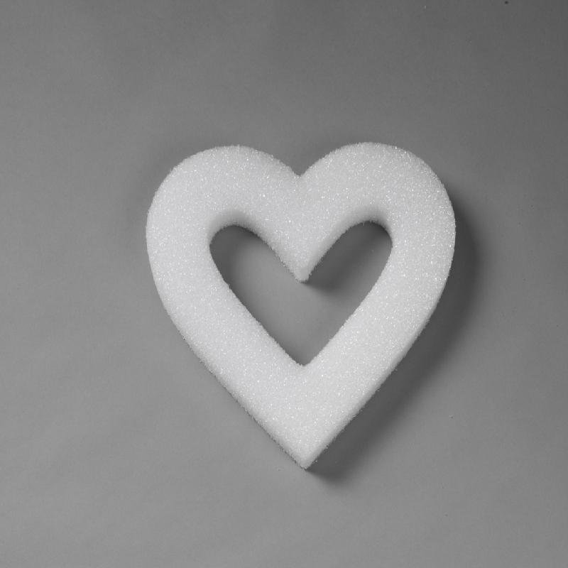 Heart - Open - 6" x 1" - CraftFōM - White