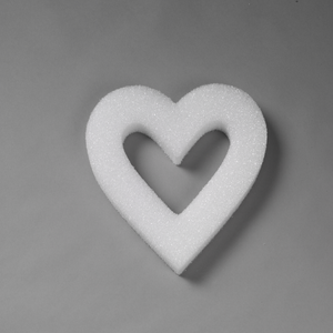 Heart - Large Open - 24" x 2" - CraftFōM - White