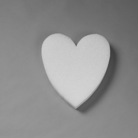 Heart - Solid - 7" x 1/2" - CraftFōM - White