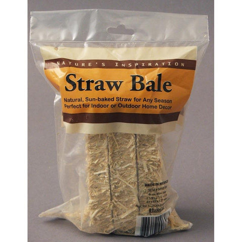 Mini Straw Bale - 5" x 2.5" x 2.5" - Bulk Unwrapped 36pk Case